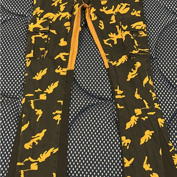 Stylish Black and Yellow Cargo Pants